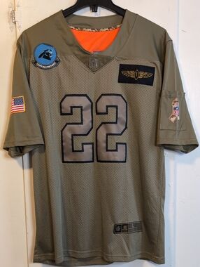 NFL Salute to Service Christian McCaffrey Panthers jersey mens Large